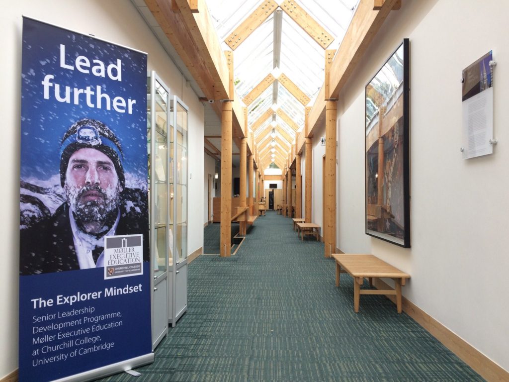 Moller explorer mindset banner in study centre