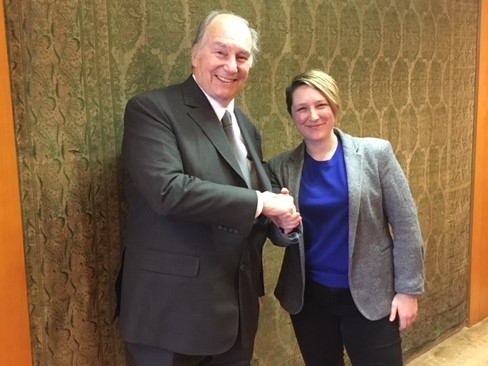 Anna Lawlor and His Highness Aga Khan