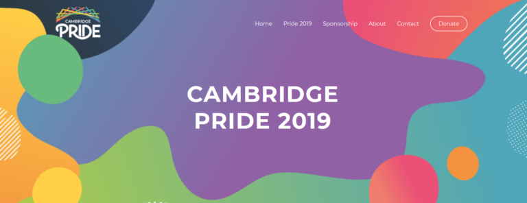 Cambridge Pride 2019 banner